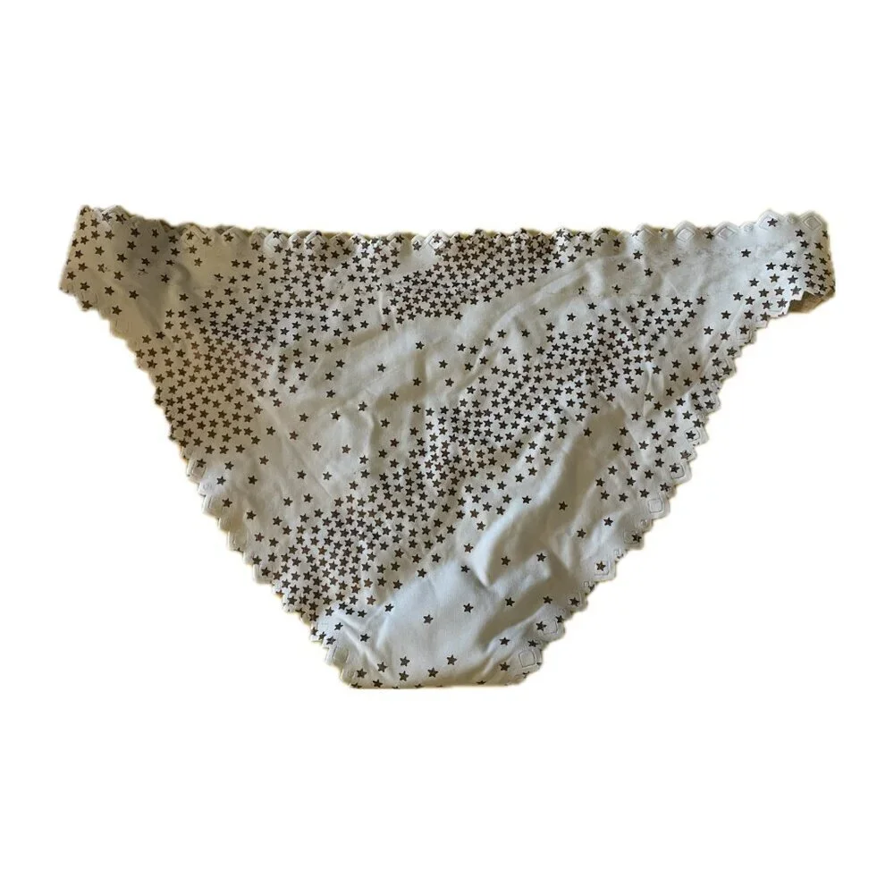 NEW PilyQ City of Stars Seamless Zig Zag Full Bikini Bottom Sz. S